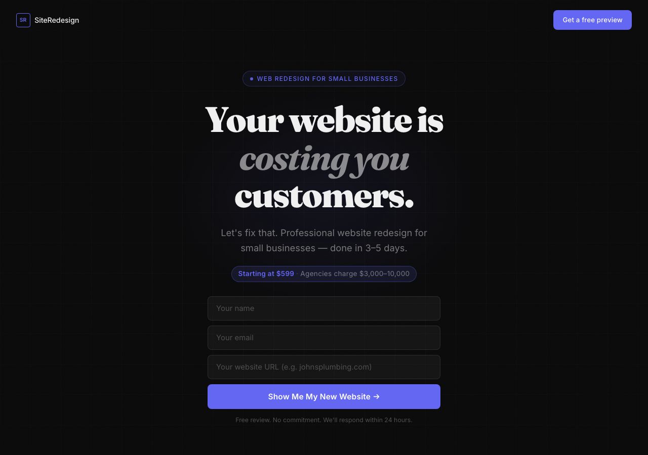 Website Redesign for Small Businesses | SiteRedesign